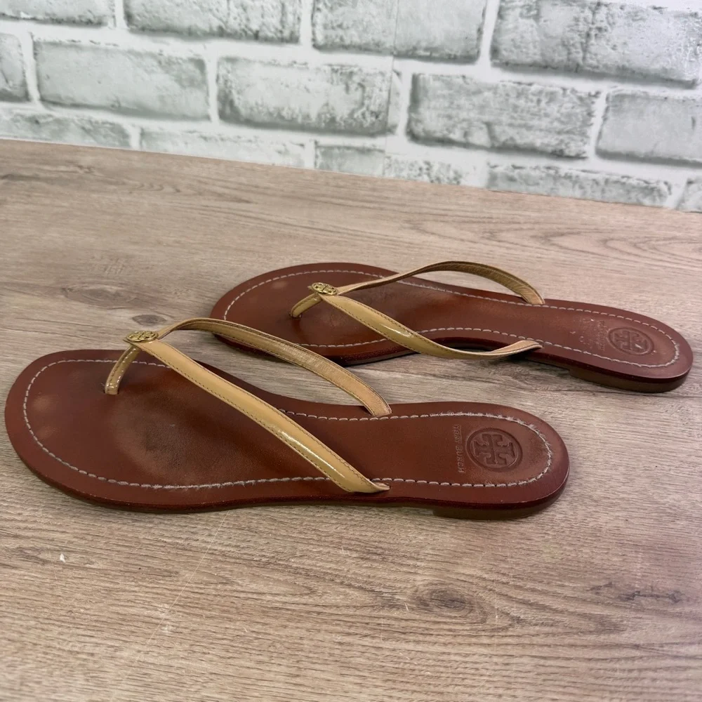 Tory Burch Brown and‎ Tan Leather Sandals